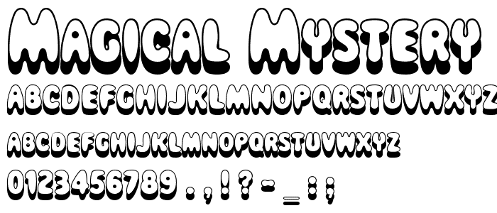 Magical Mystery Tour Outline Shadow font